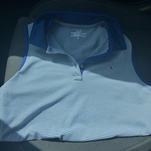 Vineyard Vines Performance Sleeveless Polo Tank Top  size Medium Blue and White